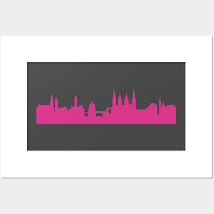 Bamberg skyline pink Posters and Art